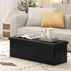43 Inches Folding Storage Ottoman Bench Foot Rest Stool End of Bed Bench-Black - Gallery View 1 of 10