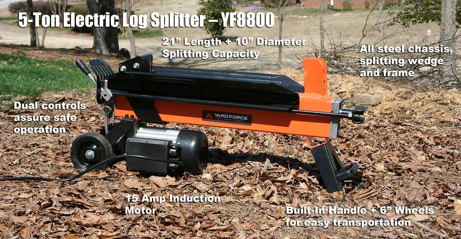 Yard Force YF15LS 5-Ton Electric Log Splitter 15 Amp New