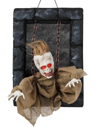 Costway Halloween Hanging Animated Zombie Prisoner Sound-Activated Decoration 78919822 New