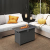 44.5 Inch Propane Fire Pit Table Rattan Gas 2-in-1 with Stainless Steel Burner-Black - Gallery View 1 of 11