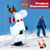 Animated 44" Christmas reindeer decoration with 98 LEDs, skiing pose, colorful antler lights, perfect for outdoor.