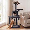 44 Inch Tall Kitten Tower with Condo and 2 Plush Perches-Dark Gray - Gallery View 1 of 10