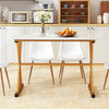 Sintered stone dining table with faux marble top and golden metal frame, perfect for kitchen or dining room gatherings.