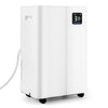 White 4500 Sq.Ft dehumidifier with LED display, 3 modes, and 4 wheels for easy mobility in home or basement.