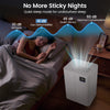 Dehumidifier with intelligent touch control, 54 pints capacity, and low noise operation for peaceful sleep in any room.
