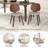 Wooden dining chair set of 2 with padded seats and bentwood frames in walnut, perfect for dining rooms and home offices.