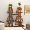 5-tier wood plant stand crafted from natural pine, featuring 10 open shelves for plants and decor, ideal for indoor or.