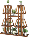 5-Tier 10 Potted Wood Plant Stand for Multiple Plants
