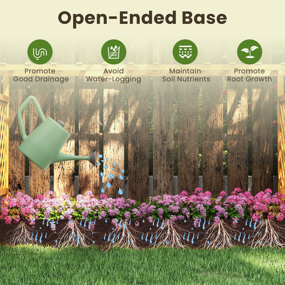 45-inch wooden raised garden bed with lattice trellis, made from natural pine wood, ideal for outdoor plant growth.