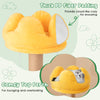 Plush padded top perch with crown design for lounging cats, featuring soft fabric and detachable cushion for easy.