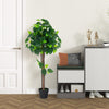 Artificial hydrangea tree featuring dark and light green leaves and a bendable branch, ideal for stylish home decor.