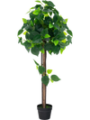 45 Inches Artificial Hydrangea Tree with Real Wood Trunk and Realistic Hydrangea Leaves