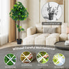 45-inch artificial hydrangea tree with real wood trunk and mixed green leaves, perfect for home or office decor.