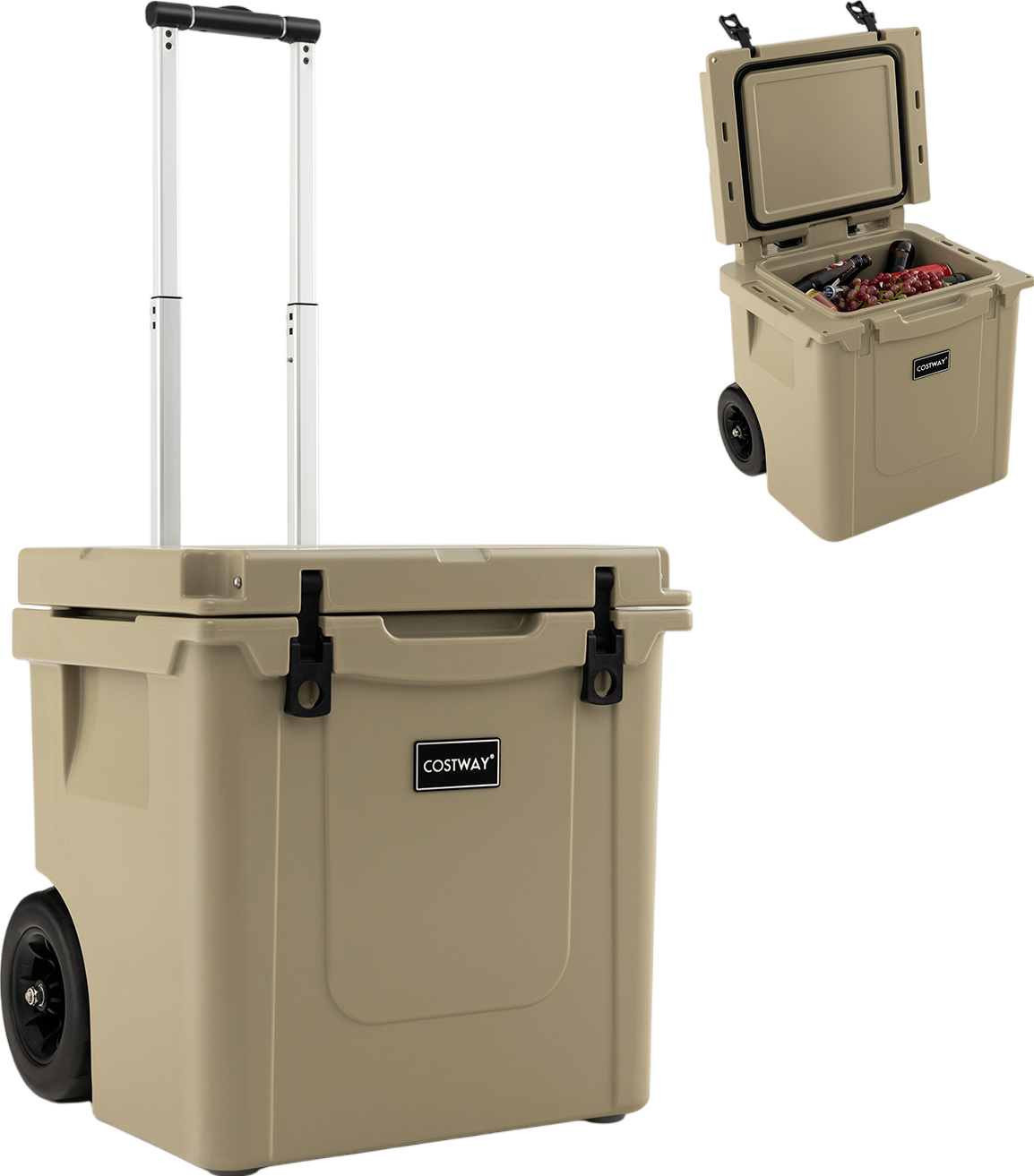 Costway Cooler Towable Ice Chest 45 QT New