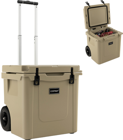 Costway Cooler Towable Ice Chest 45 QT New