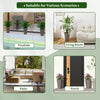 Brown 45 cm tall flower pot set of 2 with handles, ideal for poolside, patio, or porch decor and plant growth.