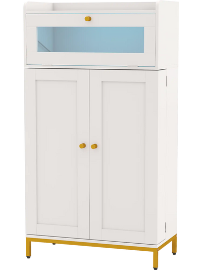 Costway Kitchen Pantry Cabinet Freestanding Food Storage Cupboard 47777652 New