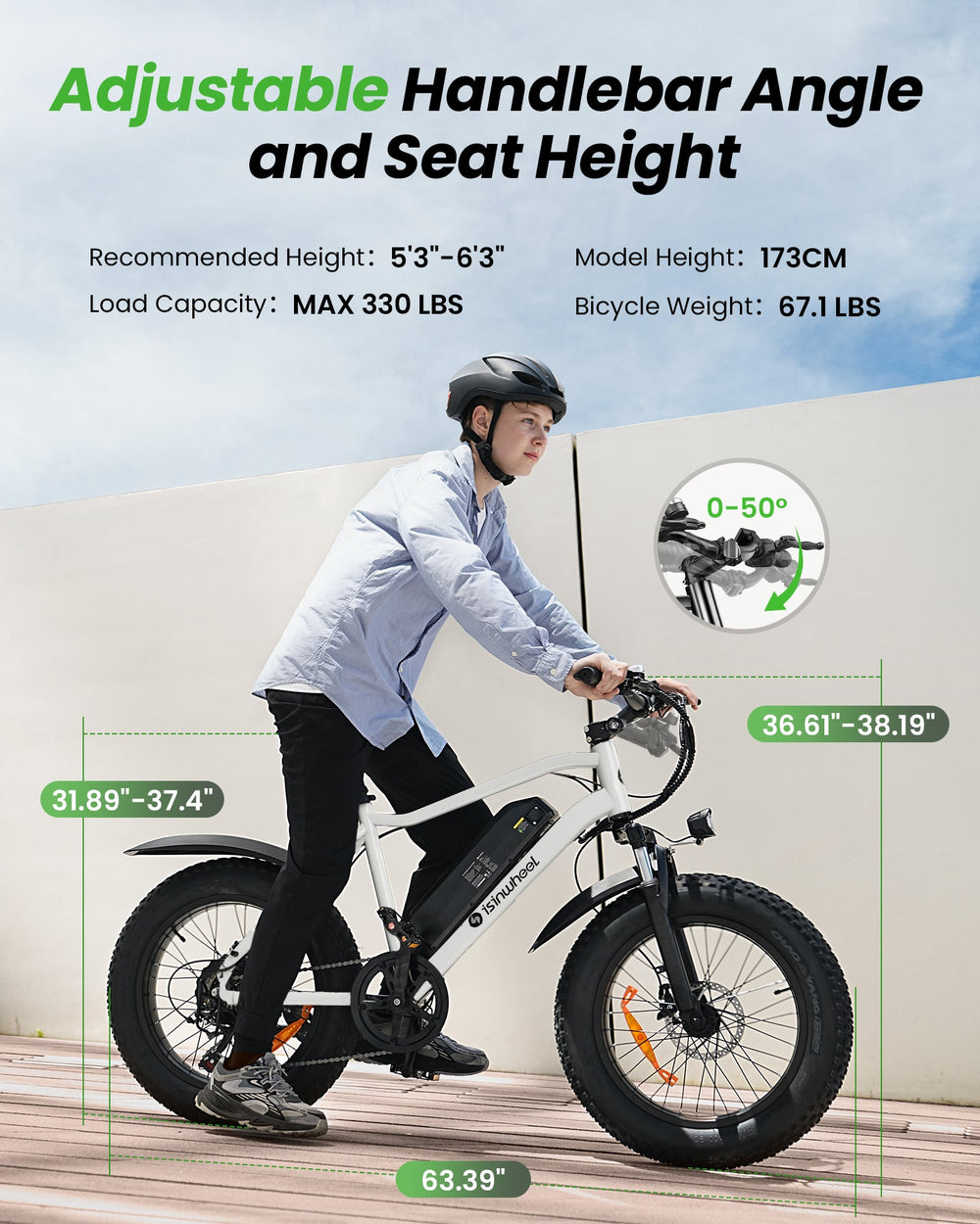 isinwheel M10Pro Electric Bike for Adults - detail image 3
