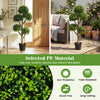 46-inch artificial boxwood topiary tree with 5 ball-shaped topiaries in a cement-filled pot, ideal for indoor and.
