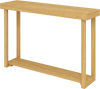 46 Inch Solid Wood Console Table 2-Tier Narrow Farmhouse Sofa Table