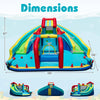 Inflatable Double Water Slide Park with obstacle course, featuring dual slides, jumping area, and vibrant colors for.