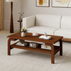 47 Inches Accent Rectangular Coffee Table for Living Room-Walnut - Gallery View 1 of 22