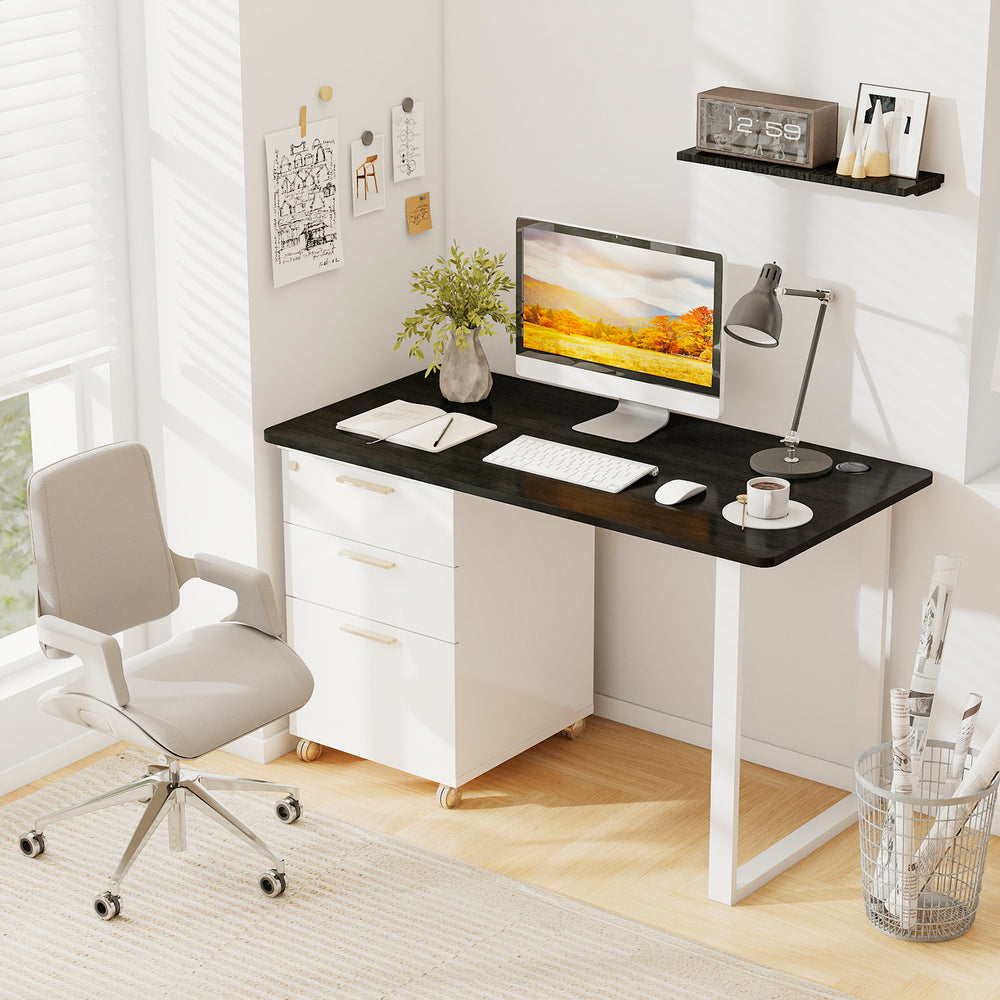 47” x 24” Universal Tabletop for Standard and Standing Desk Frame-Black - Gallery View 1 of 10