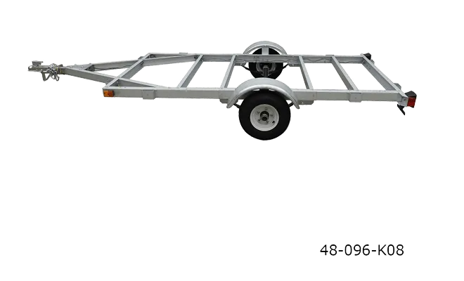 Stirling Open Frame Kit Trailer 4 x 8 ft. 1,000 lb. Capacity 8 in. Tires New