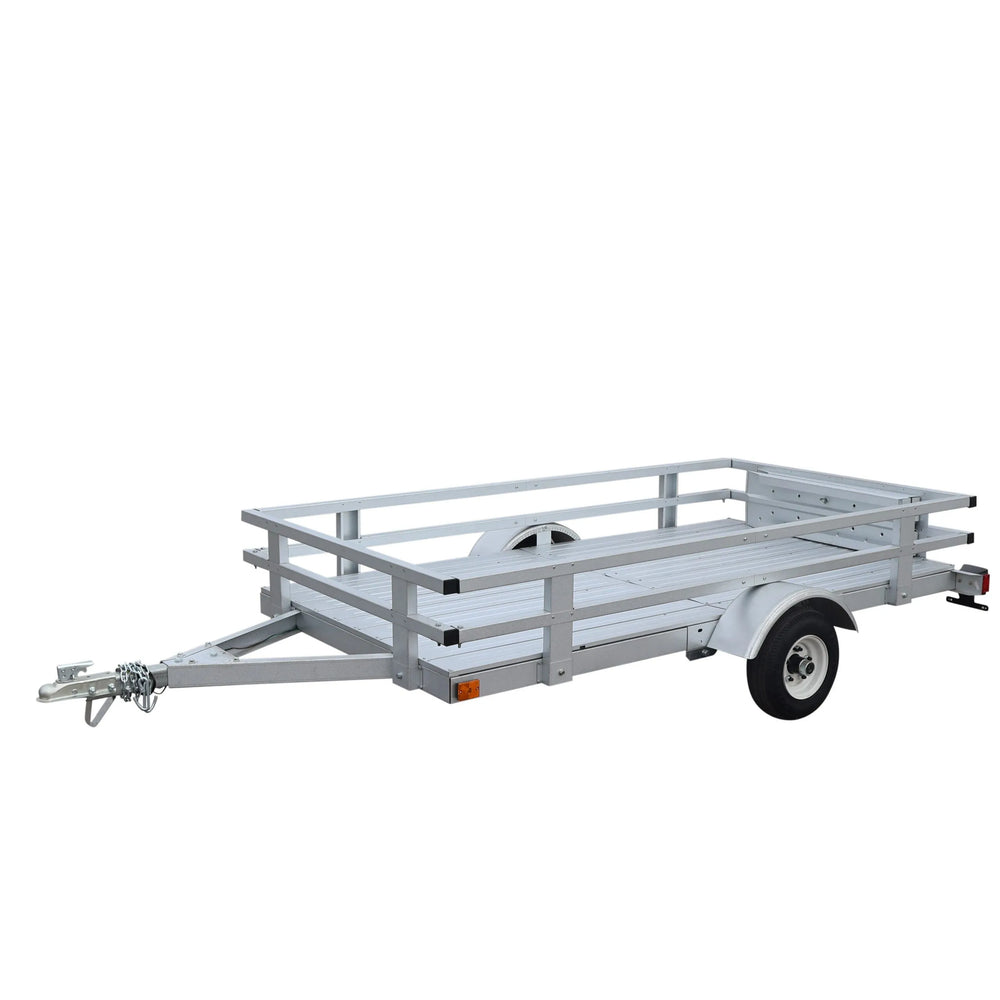 Stirling Kit Trailer 4 x 8 ft 885 lb. Capacity with Rail Sides Plank Floor Ramps New