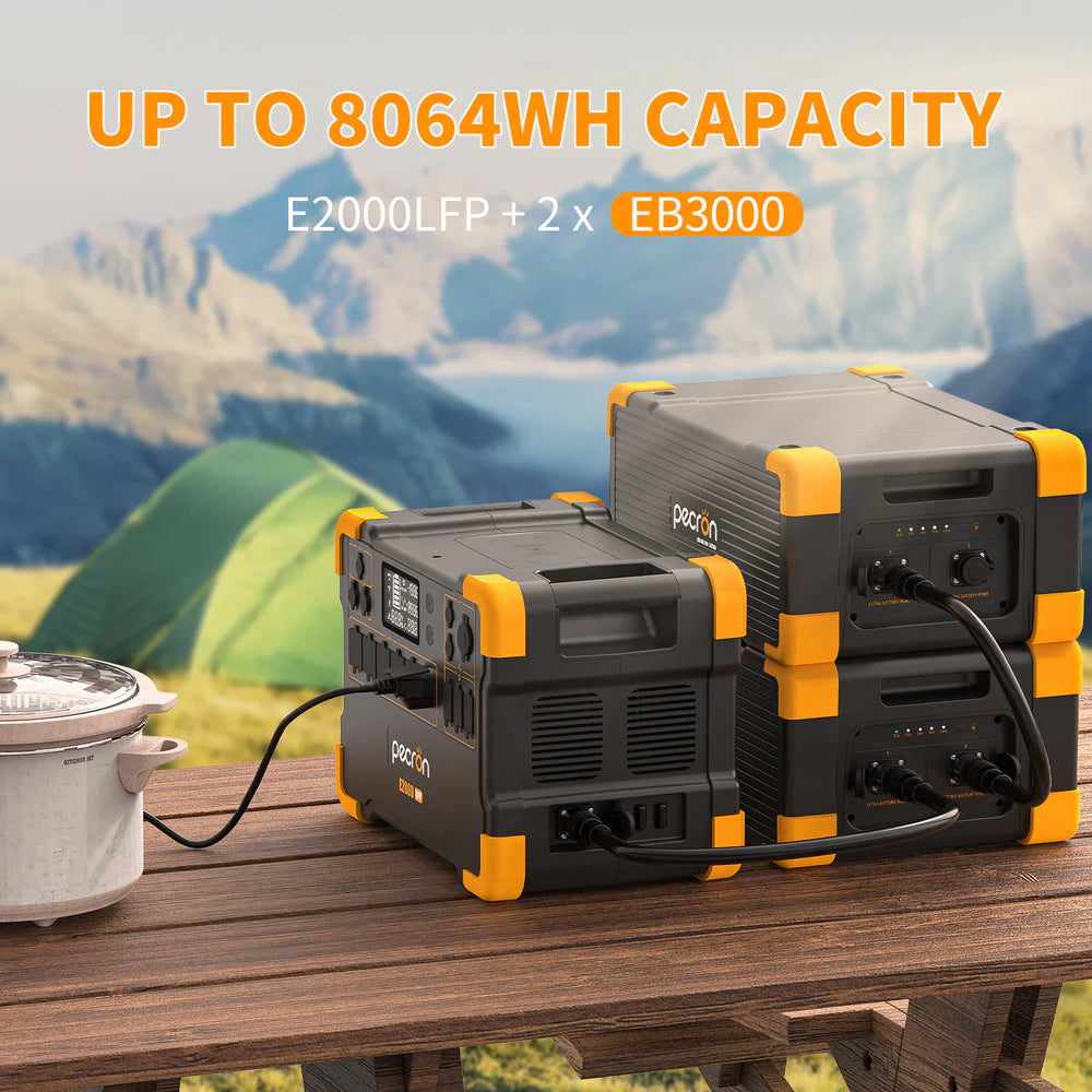Pecron EB3000 Expansion Battery 24V 3072Wh for E2000LFP New