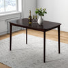 48 Inch Solid Wood Dining Table with Rubber Wood Supporting Legs for Kitchen Dining Room-Espresso - Gallery View 1 of 8