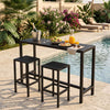 48/55 Inch Outdoor Bar Table with Waterproof Top and Heavy-duty Metal Frame-L - Gallery View 1 of 10