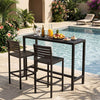 48/55 Inch Outdoor Bar Table with Waterproof Top and Heavy-duty Metal Frame-M - Gallery View 1 of 10