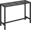 Outdoor bar table with a waterproof top, heavy-duty metal frame, and drainage gaps, ideal for patio or poolside use.