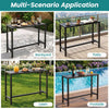 Outdoor bar table with waterproof top and heavy-duty metal frame, ideal for backyard, patio, lawn, or poolside use.