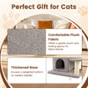 48.5-inch gray cat tree featuring dual condos, plush fabric, and thickened base for stability and feline comfort.