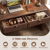 48" farmhouse executive desk featuring 2 slide-out drawers for organizing books, stationery, and office supplies.