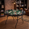 48 Inch Foldable Poker Table with 8 Cup Holders and Padded Edges-Green - Gallery View 1 of 10