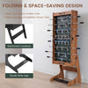 Folding 48-inch soccer table with reinforced crossbars and sturdy legs, perfect for home game rooms and gatherings.