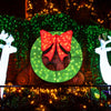 48 Inch Pre-Lit Lighted Christmas Mesh Wreath with Bow and 200 LED Bulbs-Green - Gallery View 1 of 11