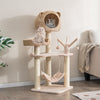 Multi-Level Cat Tree with Condo Hammock and Rotatable Hanging Balls-Natural - Gallery View 1 of 10