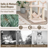 Multi-level cat tree with condo, hammock, and sisal ropes for climbing, lounging, and scratching, perfect for playful.