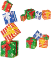 48 Inches Lighted Stacked Gift Boxes with Built-in LED Lights and Decorative Bows