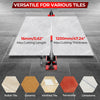 Manual tile cutter with sharp tungsten carbide blade, measuring scale, and adjustable side brackets for various tiles.