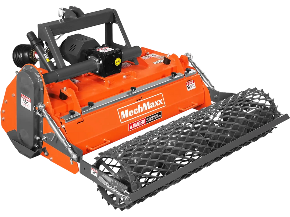48 in Stone Burier Reverse Rotary Tiller,  3 Point Hitch Cat.1,  Chain Drive,  PTO Shaft Included with Slip Clutch,  20-45 HP,  RSB48