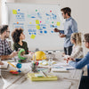 Rolling double-sided whiteboard with magnetic surface, 48"x36", adjustable height, ideal for presentations and.