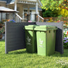 48 x 38 Inch Air Conditioner Fence 3 Panels with Metal Ground Stakes for Patio Backyard-Gray - Gallery View 1 of 10