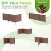 Brown outdoor privacy fence panels, 48 x 38 inches, versatile for air conditioner, pet enclosure, or trash can use.