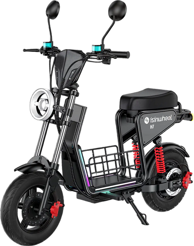 Isinwheel H7 Electric Scooter with Seat 43 Mile Range 35 MPH 1500W New
