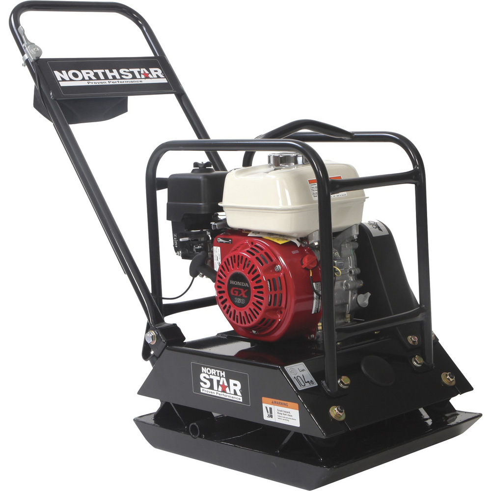 NorthStar 49160 Single Direction Plate Compactor 21.5" x 16.31" with Honda GX160 5.5HP 6,400 VPM Compaction Force of 3968 lbs New